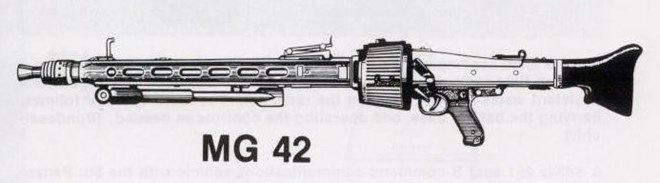 Vì vậy, sự khác biệt và đáng sợ của súng làmQuân đội Mỹphải làm một bộ phim huấn luyện để hỗ trợ binh sĩ đối phó với các chấn thương tâm lý khi đối diện với MG 42 trong thực chiến.
